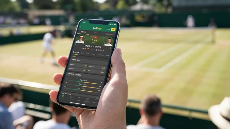 Smartphone mostrando pantalla de aplicacion de apuestas deportivas